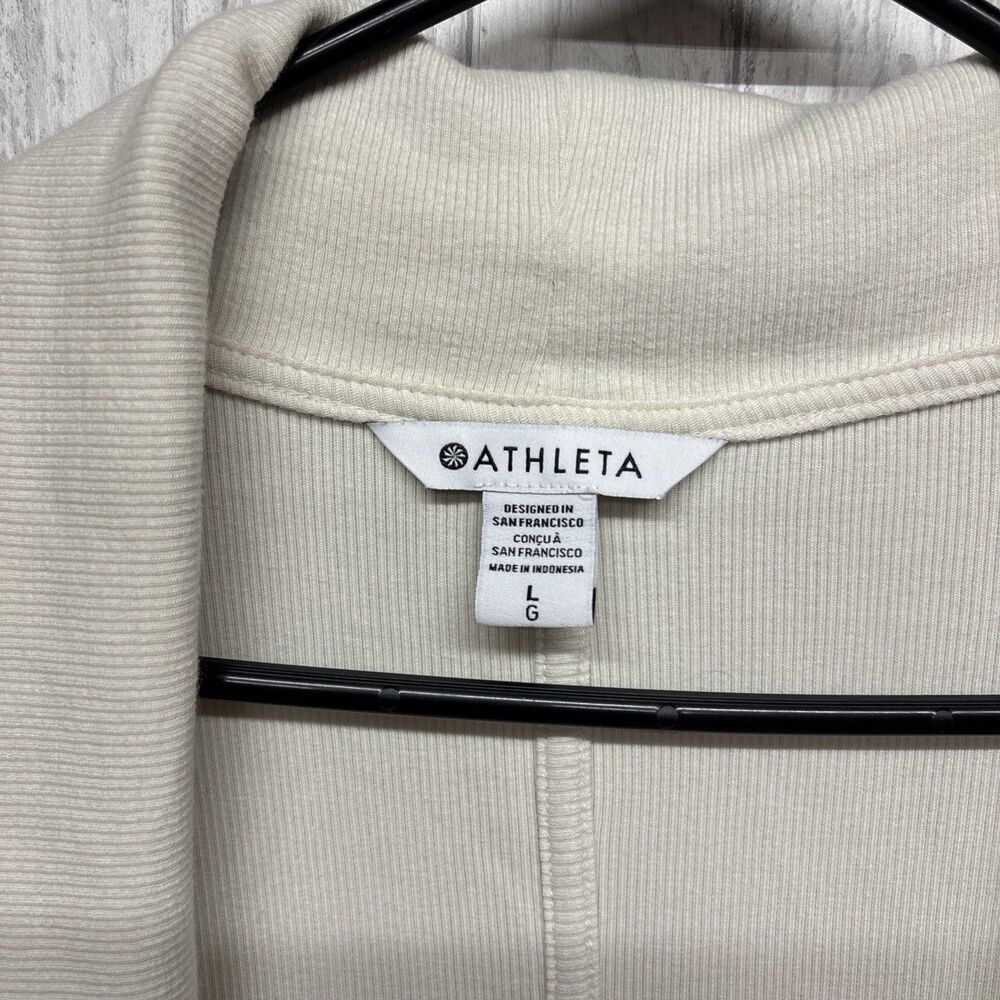 Womens Size L Athleta Open Cardigan Ivory EUC - Picture 2 of 5